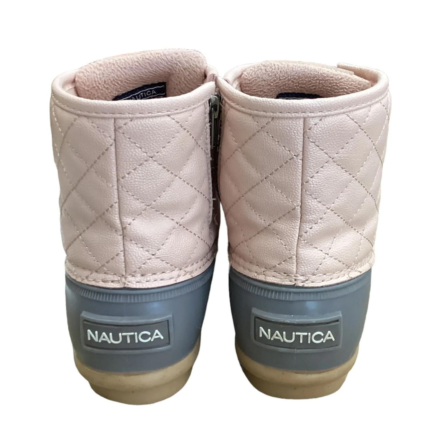Boots Ankle Flats By Nautica In Grey & Pink, Size: 7