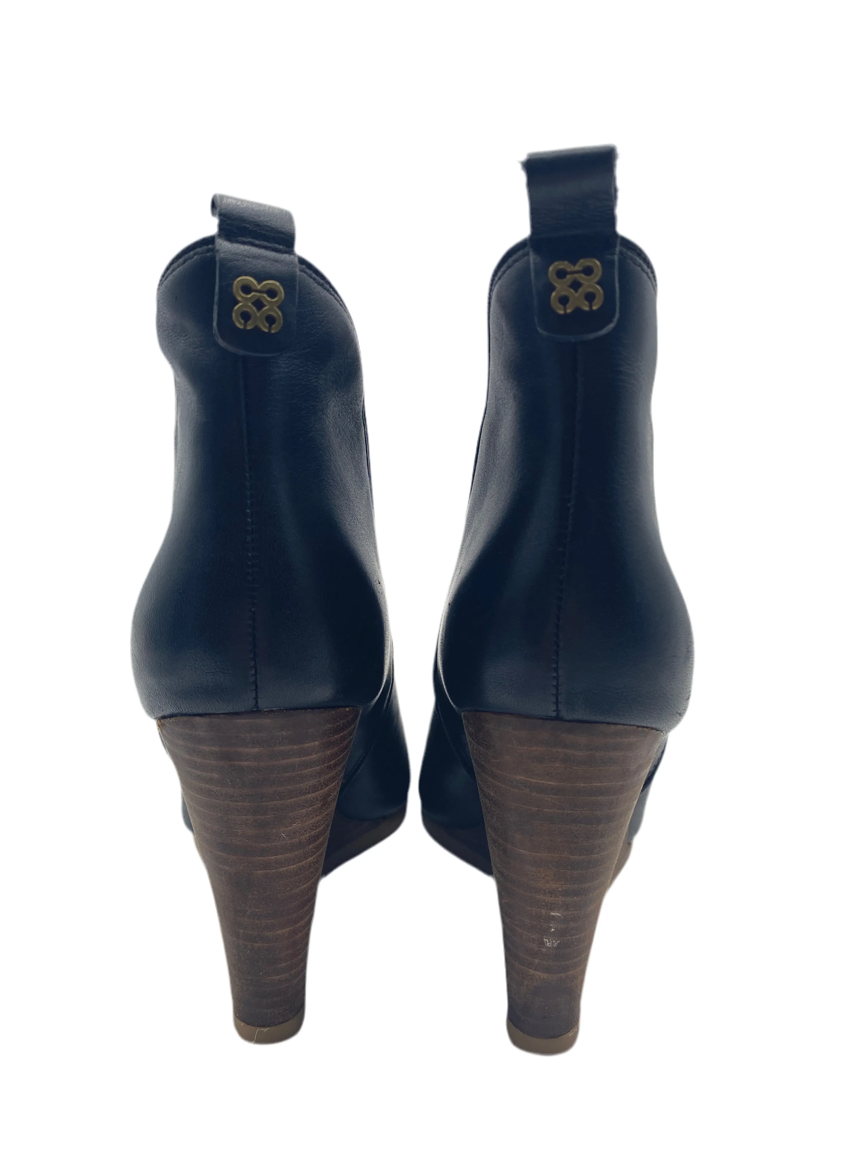 Boots Ankle Heels By Coach In Black, Size: 7.5
