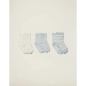 CozyChic Lite® Infant Sock Set - Blue/Pearl