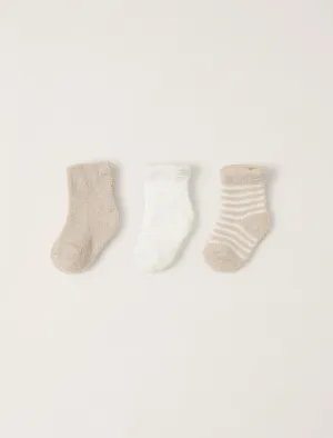 CozyChic Lite® Infant Sock Set - Pearl/Stone