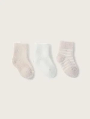 CozyChic Lite® Infant Sock Set - Pink/Pearl