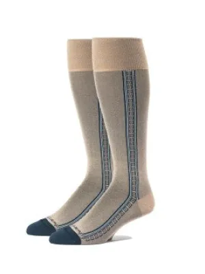 Edward Armah Grey/Charcoal OC Solid with Pattern Stripe Socks