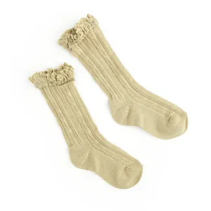 Khaki LACE SOCKS