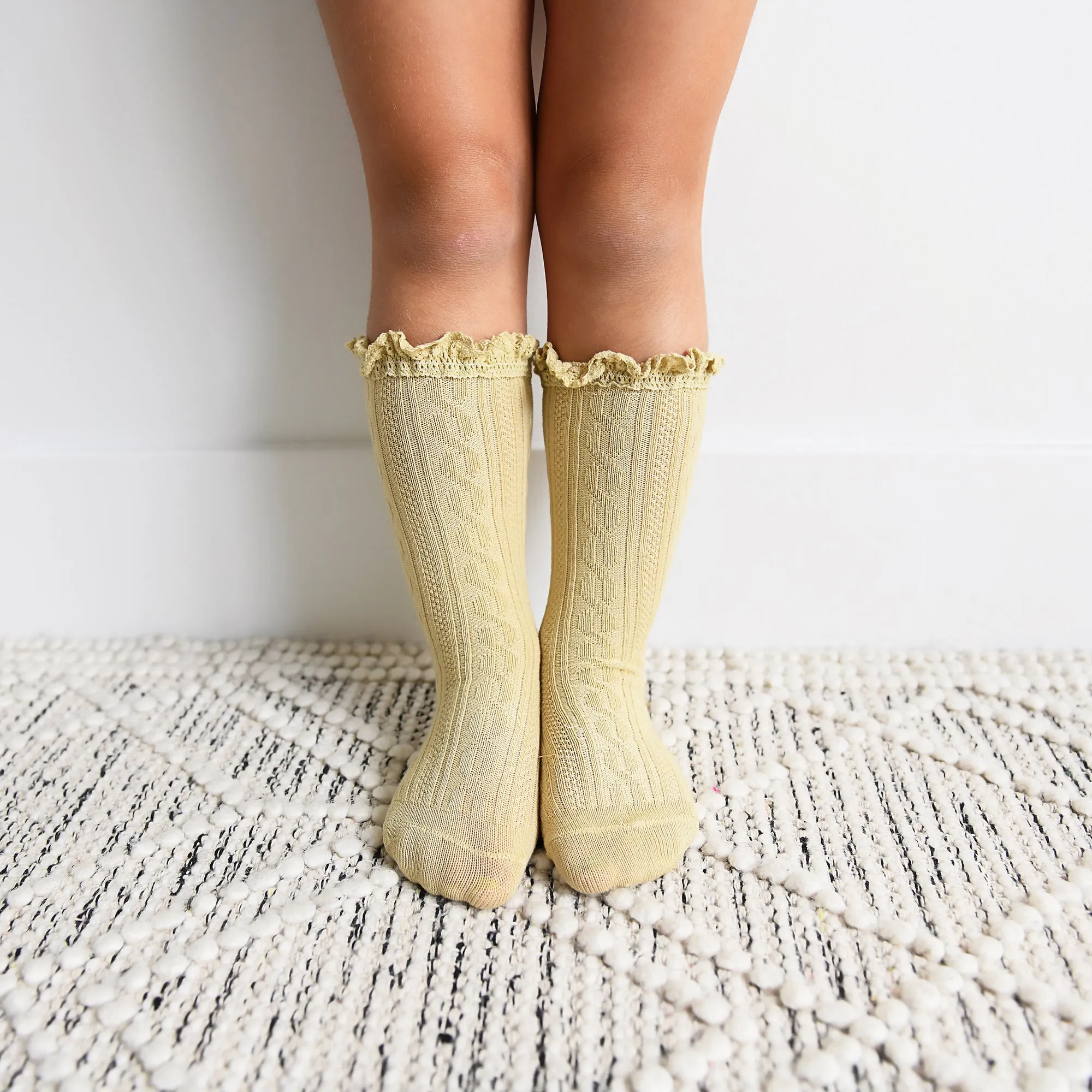 Khaki LACE SOCKS