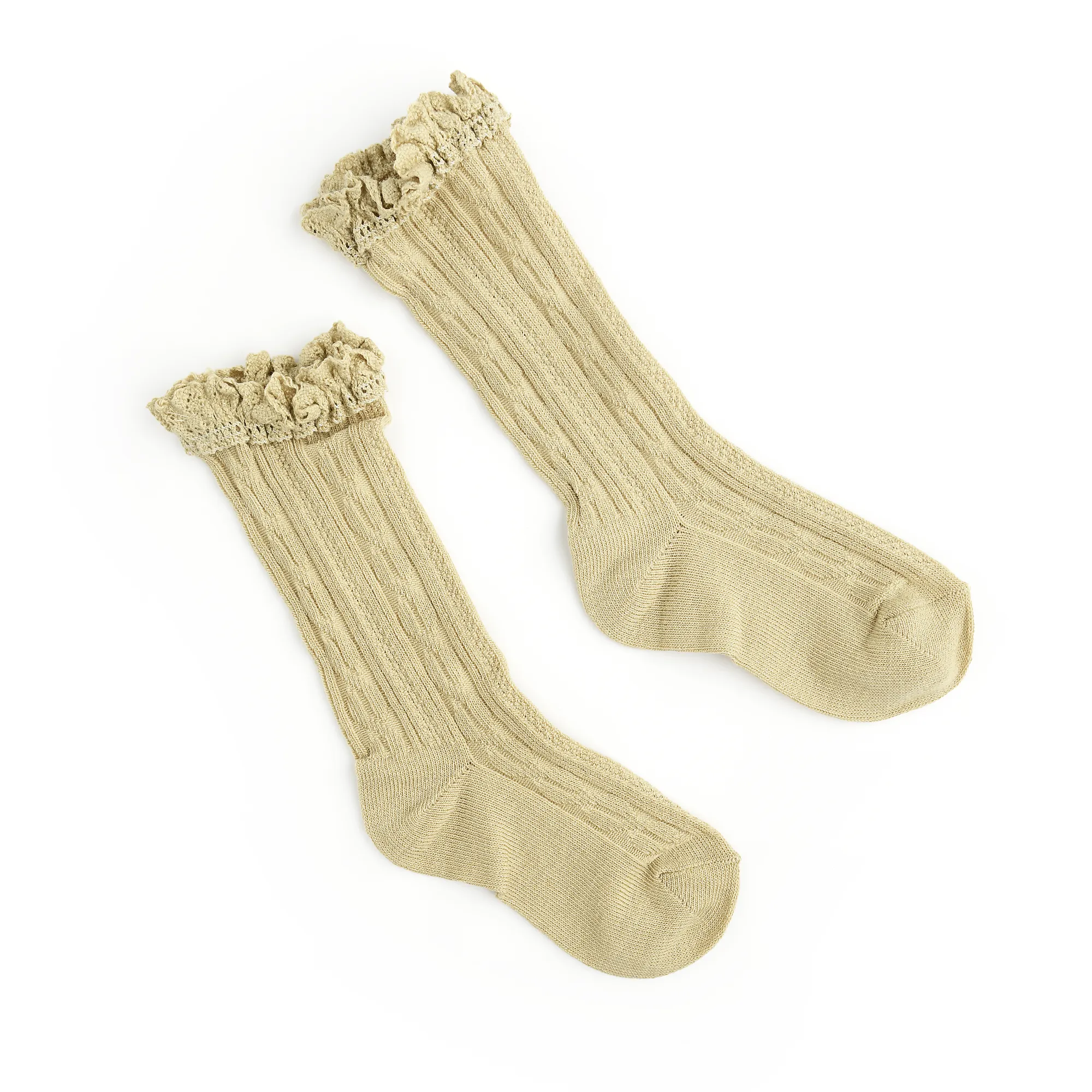 Khaki LACE SOCKS
