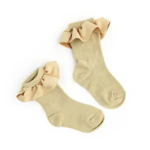 Khaki RUFFLE SOCKS