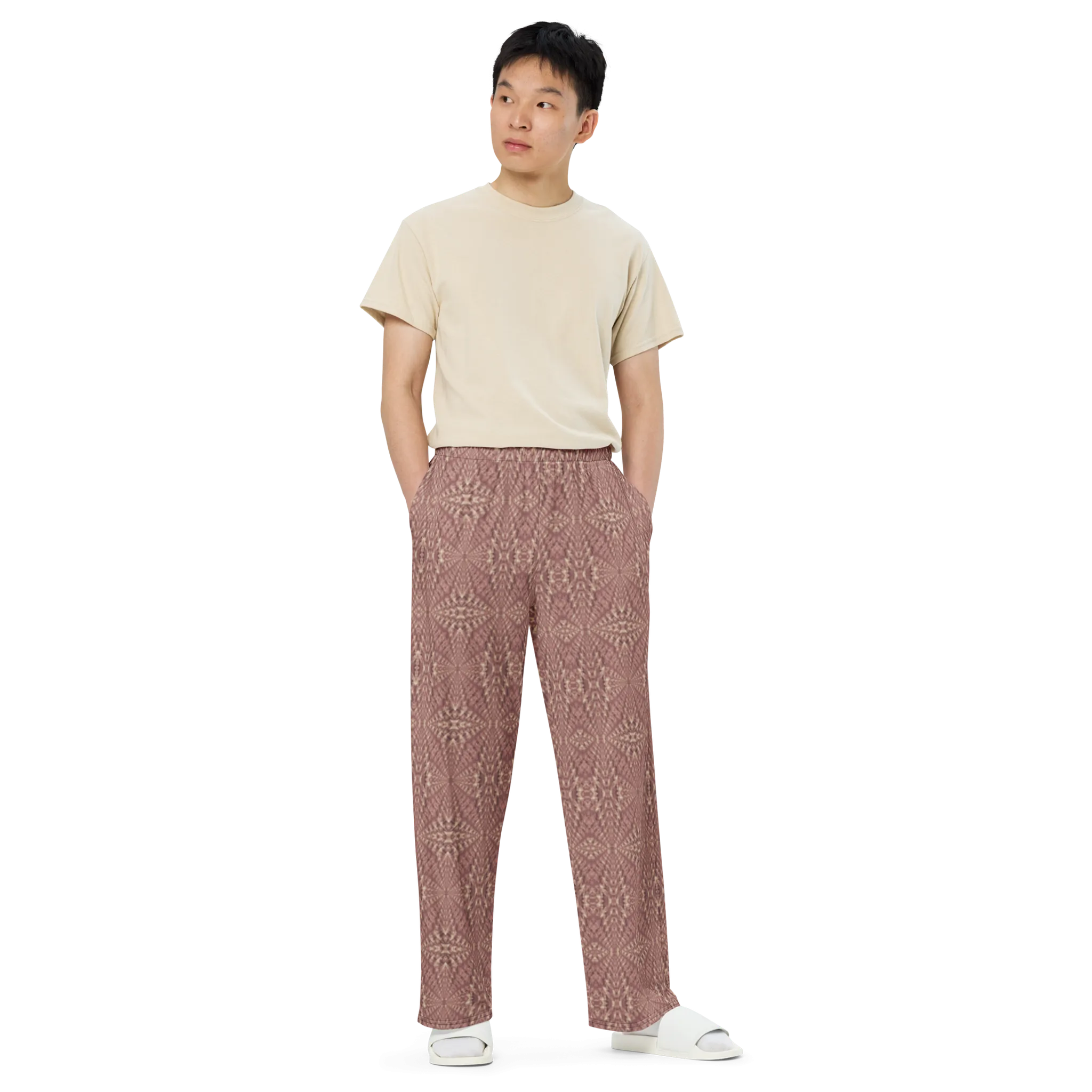Recursia Fabrique Unknown Men's Wide Leg Pants In Pink