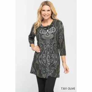 Tunic - Cowl Neck - Olive