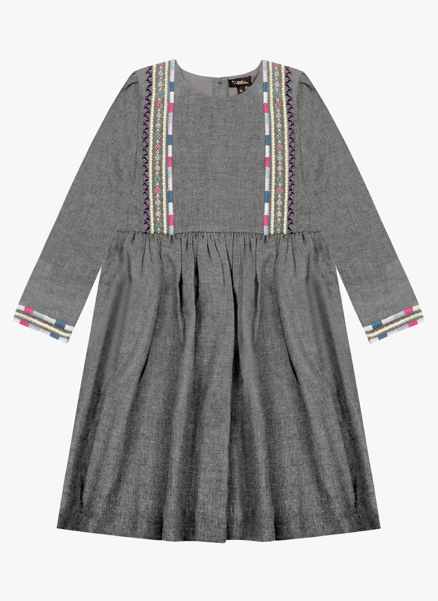 Velveteen Claudia Dress in Grey