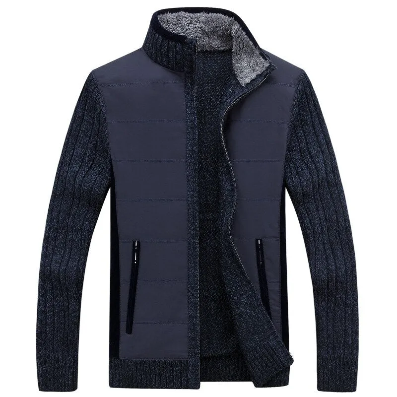 West Louis Casual Warm Fleece Knitted Sweater