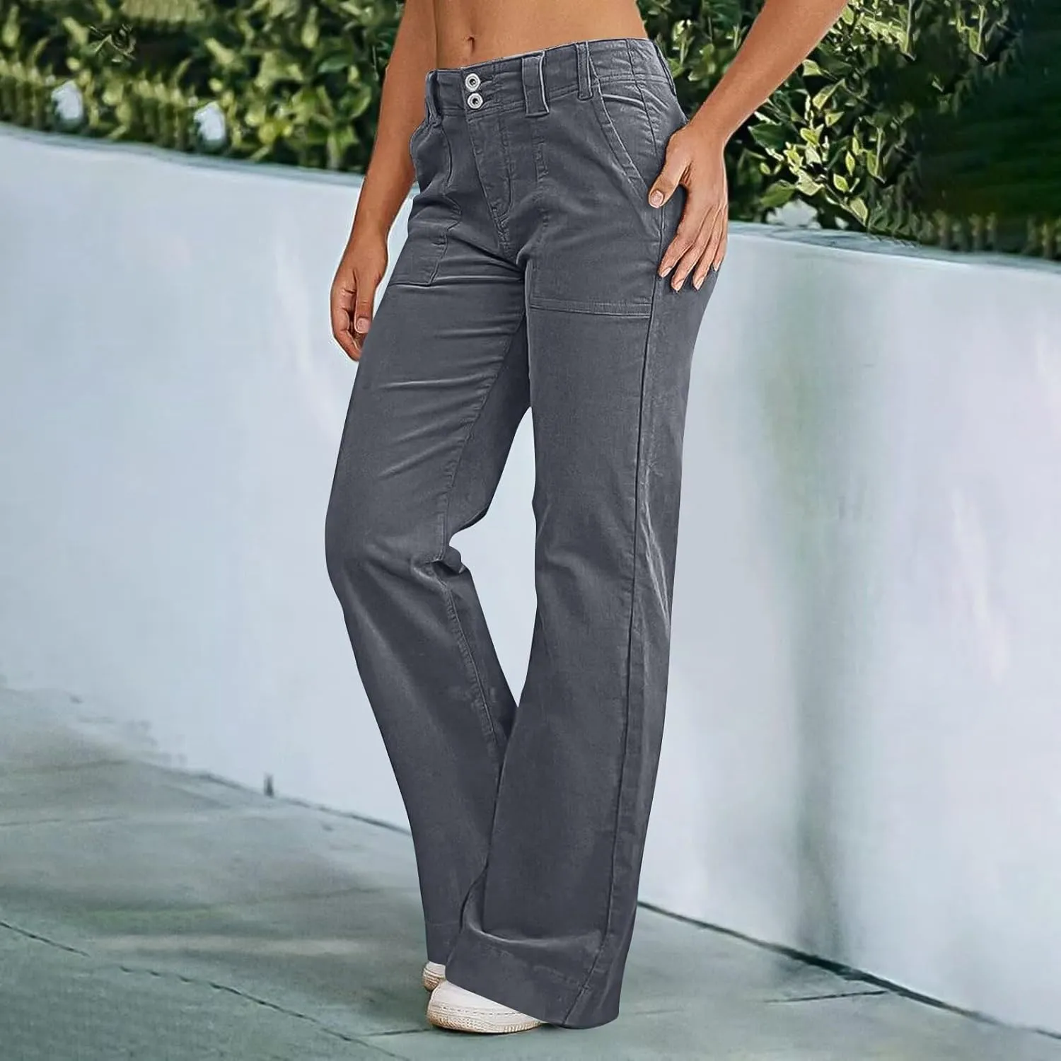 Wide Leg Pants for Women, Wide Leg Straight Oversized Pants High Waisted